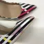 Mode Schwarz Weiß Gestreift Freizeit Pumps 2020 Lackleder 12 cm Stilettos Spitzschuh Pumps