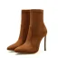 Affordable Black Casual Winter Womens Boots 2020 Suede 11 cm Stiletto Heels Pointed Toe Boots
