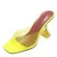 Chic / Beautiful Yellow Casual Womens Sandals 2020 See-through 8 cm Stiletto Heels Open / Peep Toe Pumps
