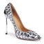 Uroczy Srebrny Buty Ślubne 2020 Skórzany Rhinestone 12 cm Szpilki Szpiczaste Ślub Czółenka