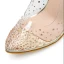 Transparent Gold Evening Party Rhinestone Pumps 2020 10 cm Stiletto Heels 10 cm / 4 inch Pointed Toe Pumps