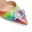 Chic / Beautiful Multi-Colors Rainbow Casual Womens Sandals 2020 9 cm Stiletto Heels Pointed Toe Sandals