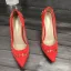 Schöne Champagner Freizeit Pumps 2020 Leder Satin 9 cm Stilettos Spitzschuh Pumps