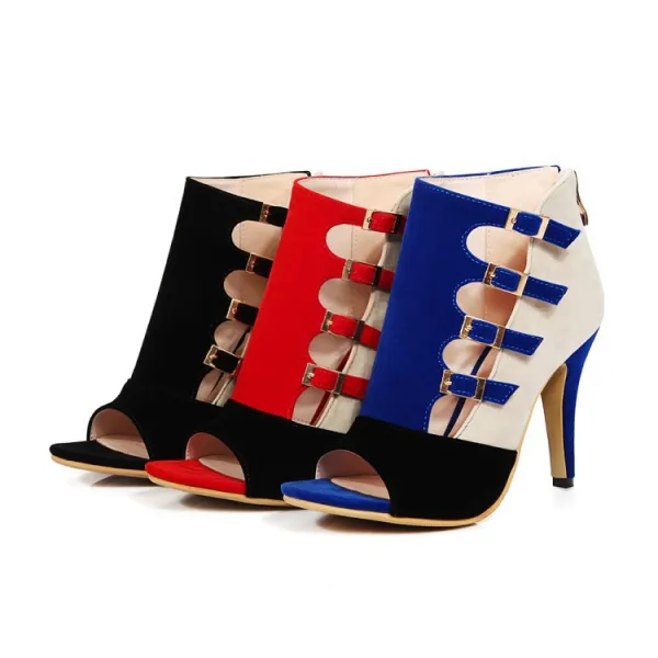Chic / Beautiful Red Casual Womens Sandals 2020 10 cm Stiletto Heels Sandals Open / Peep Toe