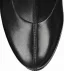 Unique Schwarz Karneval Club Stiefel Damen 2020 Leder 14 cm Stilettos Runde Zeh Stiefel