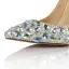 Charming Multi-Colors Crystal Wedding Shoes 2020 Leather Rhinestone 10 cm Stiletto Heels Pointed Toe Pumps