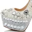 Charmant Ivory / Creme Brautschuhe 2020 Leder Perle Kristall Strass 15 cm Stilettos Runde Zeh Hochzeit Pumps