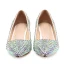 Mooie / Prachtige Multi-Kleuren Rhinestone Bruidsschoenen 2020 Leer 5 cm Dikke Hak Spitse Neus Huwelijk Pumps