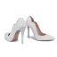 Charmant Ivoire Perle Chaussure De Mariée 2020 Cuir Faux Diamant 10 cm Talons Aiguilles À Bout Pointu Mariage Escarpins