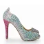 Fashion Multi-Colors Evening Party Womens Shoes 2020 Leather Rhinestone Butterfly 12 cm Stiletto Heels Open / Peep Toe High Heels