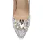 Charming Multi-Colors Crystal Wedding Shoes 2020 Leather Rhinestone 11 cm Stiletto Heels Pointed Toe Wedding Pumps