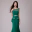Vintage / Retro Green Evening Dresses  2018 Trumpet / Mermaid Rhinestone Sash Scoop Neck Backless Sleeveless Floor-Length / Long Formal Dresses