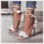 Chic / Beautiful Ivory Evening Party Womens Sandals 2020 Ankle Strap 11 cm Stiletto Heels Open / Peep Toe Sandals