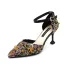 Traditional Fancy Red Evening Party Womens Shoes 2020 Rivet Rhinestone 7 cm Stiletto Heels Pointed Toe High Heels