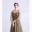 Vintage / Retro Clover Green Prom Dresses 2020 A-Line / Princess Spaghetti Straps Beading 3/4 Sleeve Backless Floor-Length / Long Formal Dresses