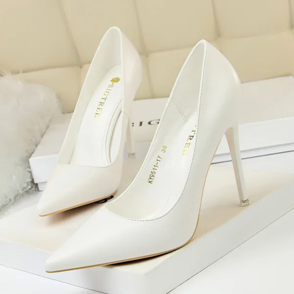 Schlicht Rosa Strassenmode Pumps 2020 10 cm Stilettos Spitzschuh Pumps