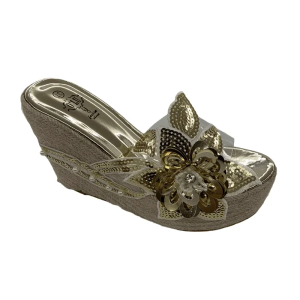 Chic / Beautiful Silver Outdoor / Garden Womens Sandals 2020 Pearl Rhinestone Sequins 11 cm Wedges Platform Open / Peep Toe Sandals