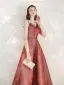 Scintillantes Glitter Rouge Robe De Bal 2020 Princesse Bretelles Spaghetti Sans Manches Dos Nu Longue Robe De Ceremonie