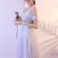 Elegant Silver Prom Dresses 2018 A-Line / Princess Appliques Rhinestone Shoulders Backless Sleeveless Floor-Length / Long Formal Dresses