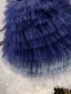 Fashion Navy Blue Homecoming Graduation Dresses 2020 A-Line / Princess Suede Bow High Neck Star Sequins Sleeveless Cascading Ruffles Knee-Length Formal Dresses