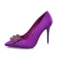 Prisvärd Röd Afton Pumps 2020 Rhinestone 10 cm Stilettklackar Spetsiga Pumps