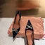 Chic / Beautiful Black Evening Party Rhinestone Bow Pumps 2021 Leather 8 cm Stiletto Heels Pointed Toe Pumps High Heels