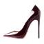 Schöne Rot Strassenmode Lackleder Pumps 2021 12 cm Stilettos Spitzschuh Pumps Hochhackige