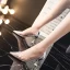 Sexy Transparent Rhinestone Silver Wedding Pumps 2021 7 cm Stiletto Heels Pointed Toe Pumps High Heels