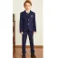 Navy Blue 5-piece Boys Wedding Suits 2021 Coat Pants Shirt Tie Long Sleeve Boys Wedding Suits