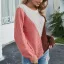 Fashion Candy Pink Multi-Colors Winter Fall Street Wear Knitting Sweaters 2021 Scoop Neck Loose Long Sleeve Women Tops