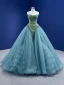 Schöne Dunkelgrün Blau Ballkleid Ballkleider 2021 Bandeau Ärmellos Rückenfreies Sweep / Pinsel Zug Festliche Kleider