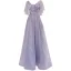 Sparkly Grey Beading Sequins Prom Dresses 2021 A-Line / Princess V-Neck 1/2 Sleeves Backless Floor-Length / Long Formal Dresses