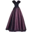 Vintage / Originale Violet Perlage Paillettes En Dentelle Fleur Robe De Bal 2021 Princesse V-Cou Manches Courtes Dos Nu Longue Robe De Ceremonie