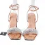 Sexy White Cocktail Party Evening Party Womens Sandals 2021 Ankle Strap Rhinestone 9 cm Open / Peep Toe Stiletto Heels Sandals High Heels