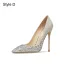 Charmant Noire Soirée Paillettes Escarpins 2021 Cuir 10 cm Talons Aiguilles À Bout Pointu Escarpins Talons Hauts