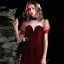 Elegant Burgundy Suede Prom Dresses 2021 A-Line / Princess High Neck Short Sleeve Backless Tea-length Prom Formal Dresses