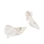 Eleganta Elfenben Pärla Blomma Satin Brudskor 2021 8 cm Stilettklackar Spetsiga Pumps Högklackade