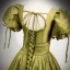 Modest / Simple Clover Green Satin Prom Dresses 2021 A-Line / Princess V-Neck Puffy Short Sleeve Backless Floor-Length / Long Formal Dresses