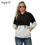Fashion Fall Winter Street Wear Grey Plush Sweatshirts 2021 Loose V-Neck Long Sleeve Women Tops
