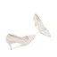 Elegant Ivory Satin Pearl Wedding Pumps High Heels 2021 8 cm Stiletto Heels Pointed Toe Wedding Shoes