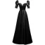 Chic Noire Satin Robe De Bal 2021 Princesse Encolure Carrée Gonflée Manches Courtes Dos Nu Paillettes Noeud Longue Robe De Ceremonie