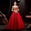 Scintillantes Rouge Glitter Perlage Paillettes Robe De Bal 2021 Princesse De l'épaule Sans Manches Dos Nu Longue Robe De Ceremonie
