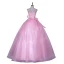 Schöne Pink Ballkleider 2021 Ballkleid Spaghettiträger Ärmellos Rückenfreies Schleife Lange Ball Festliche Kleider