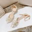 Charmant Champagne Satijn Rhinestone Strik Pumps 2021 Enkelband 8 cm Naaldhakken / Stiletto Spitse Neus Gala Damesschoenen Hoge Hakken