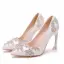 Charming White Rhinestone Wedding Shoes 2021 9 cm Stiletto Heels Pointed Toe Wedding Pumps High Heels
