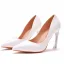 Chic / Beautiful White Prom Pumps 2021 9 cm Crystal Stiletto Heels Pointed Toe Pumps High Heels
