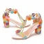 Charmant Blanche Faux Diamant En Dentelle Fleur Chaussure De Mariée 2021 Perle T-Strap 7 cm Talons Épais Peep Toes / Bout Ouvert Mariage Sandales Talons Hauts