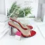 Sexy Transparent Ocean Blue Crystal Womens Sandals 2021 Street Wear Ankle Strap 10 cm Stiletto Heels Open / Peep Toe Womens Sandals High Heels