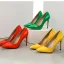 Mode Grün Strassenmode Leder Pumps 2021 Lackleder 10 cm Stilettos Spitzschuh Pumps