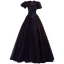 Élégant Noire En Dentelle Fleur Robe De Bal 2021 Princesse Col Haut Perle Faux Diamant Gonflée Manches Courtes Dos Nu Promo Longue Robe De Ceremonie